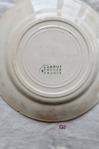 2 assiettes à dessert terre de fer Labrut Frères France