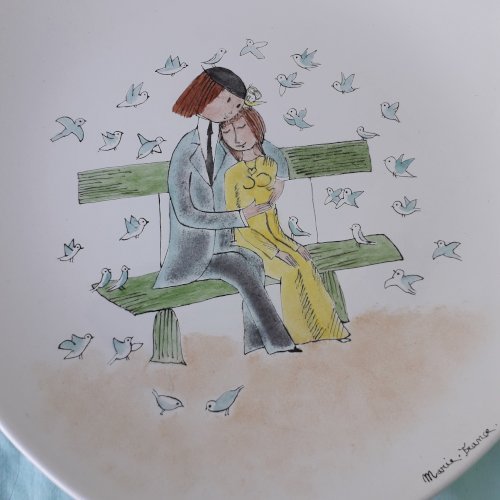 2 assiettes amoureux de Peynet