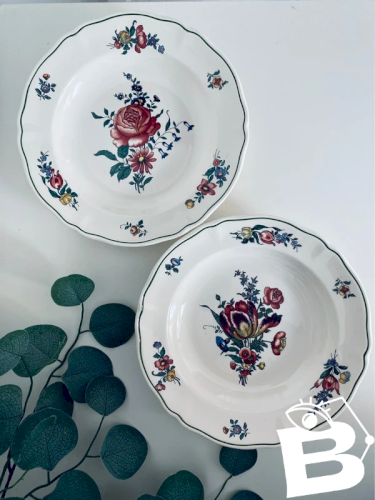 2 Assiettes Creuses Villeroy & Boch Alt Strassburg Vintage 23,5 cm