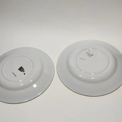 2 assiettes de Niderviller, modèle Fontenay