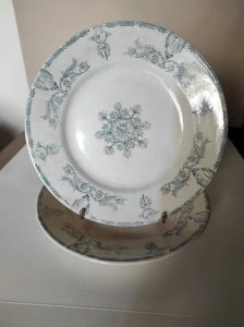 2 ironstone plates KG Lunéville, Compiégne model