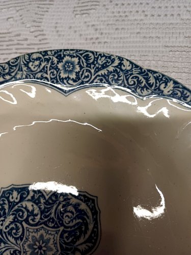 2 assiettes plates maison Gien estampille terre de fer