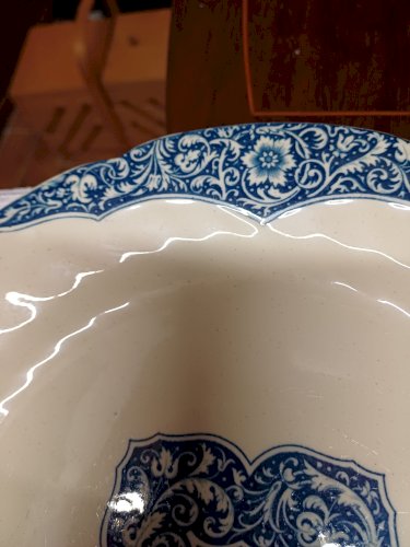 2 assiettes plates maison Gien estampille terre de fer