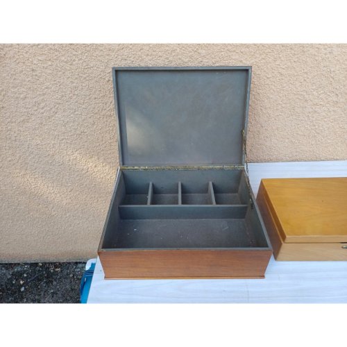 2 Boites a Coutures Noyer et Pin