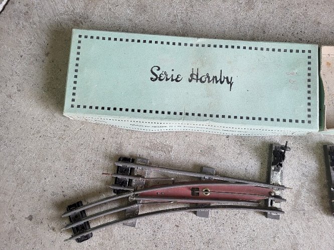 2 BOITES D'AIGUILLAGES PAIRE D'AIGUILLES ELECTRIQUES HORNBY MECCANO N°1
