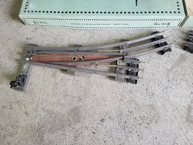 2 BOITES D'AIGUILLAGES PAIRE D'AIGUILLES ELECTRIQUES HORNBY MECCANO N°2