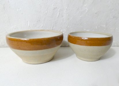 2 bols gigognes en grès vintage