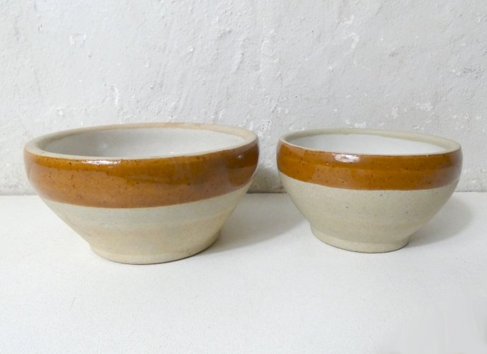 2 bols gigognes en grès vintage
