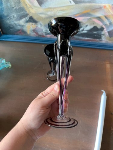 2 bougeoir en verre