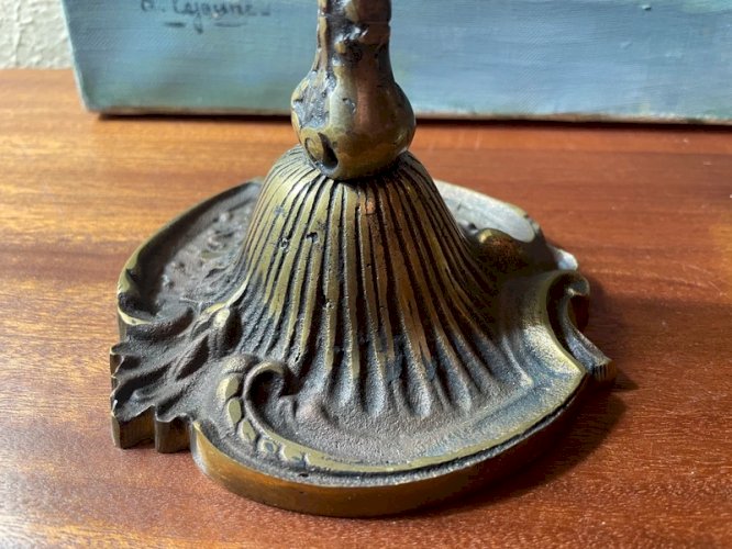 2 bougeoirs bronze 19ème