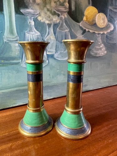 2 bougeoirs en laiton vintage