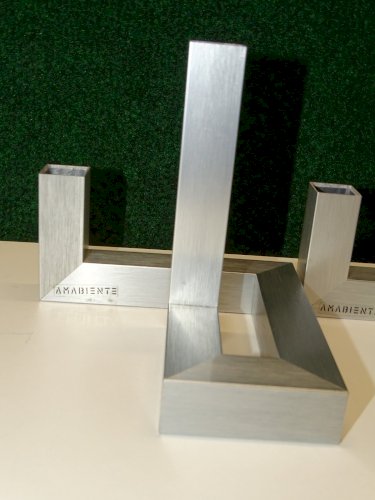 -2 BOUGEOIRS MODERNISTES AMABIENTE ALU Anodisé et Brossé XXe déco TABLE   D