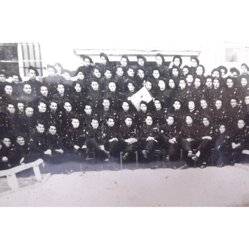 2 Cadres avec photos Camp de Lacourtine 1952