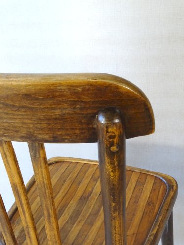 2 chaises Baumann N°188, vers 1930 assise bois- no Thonet -