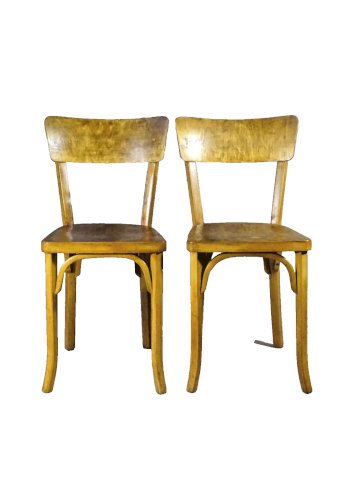 2 chaises Baumann style Scandinave 1960