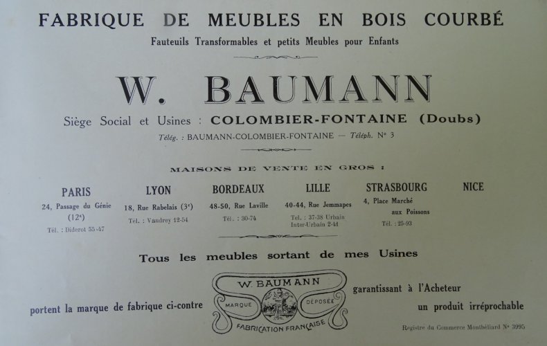 2 chaises bistrot Baumann N°60 vers 1926, no Thonet