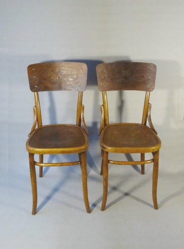 2 chaises bistrot Baumann N°60 vers 1926, no Thonet