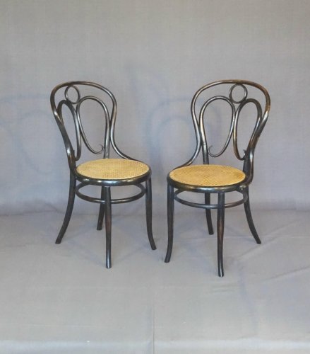 2 chaises bistrot KOHN N°35 Art nouveau -1875- cannage manuel neuf-no Thonet