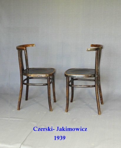 2 chaises bistrot , Pologne 1939, Czerski- Jakimowicz -no Thonet -