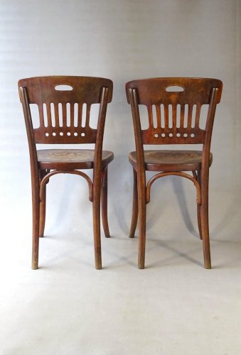 2 Chaises Kohn par Thonet Bistrot 1925