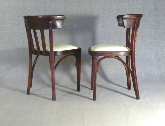 2 chaises Thonet, design de Kohn de 1913, Bois- courbé bistrot