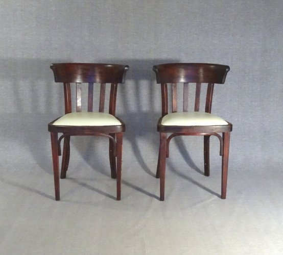 2 chaises Thonet, design de Kohn de 1913, Bois- courbé bistrot