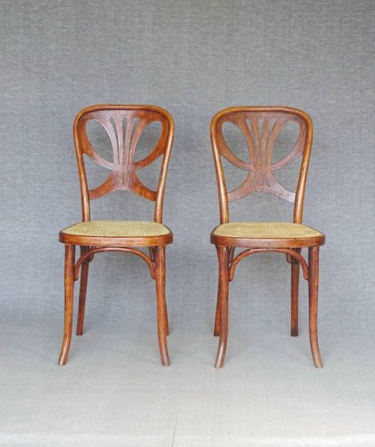 2 Chaises Thonet N°642, 1910, Art nouveau