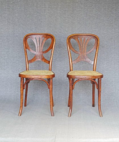 2 Chaises Thonet N°642, 1910, Art nouveau