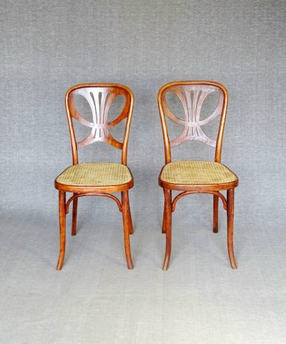 2 Chaises Thonet N°642, 1910, Art nouveau