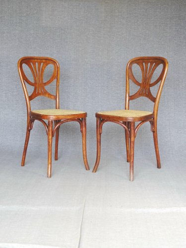 2 Chaises Thonet N°642, 1910, Art nouveau