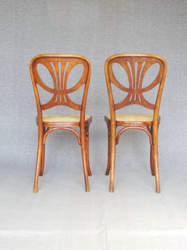 2 Chaises Thonet N°642, 1910, Art nouveau