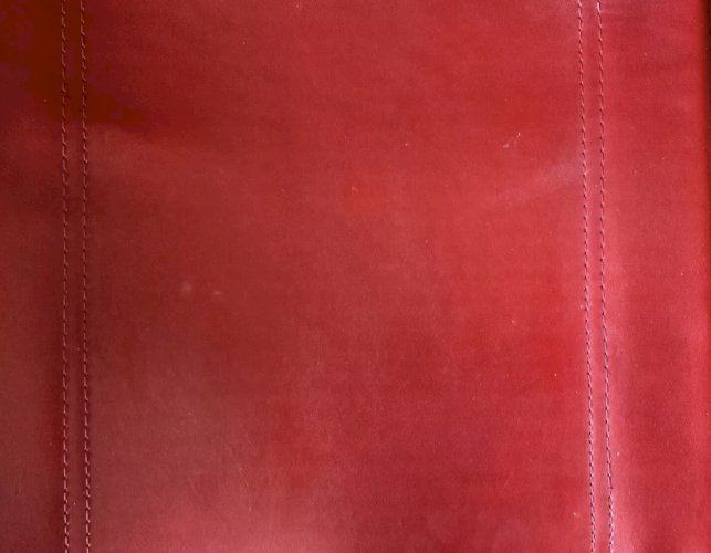 2 chaises tubulaires en croute de cuir Rouge Italy, Design 1970