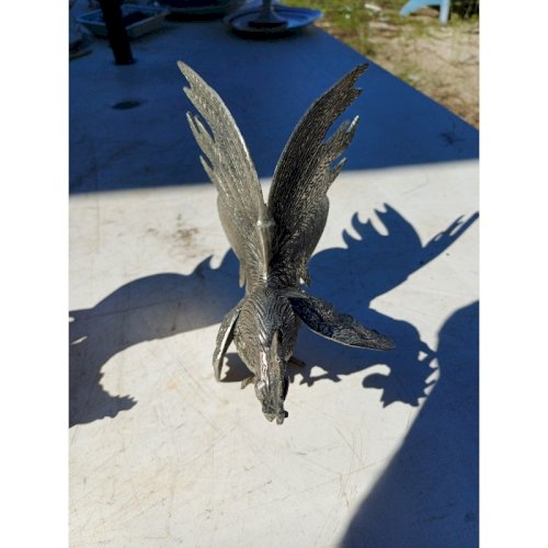 2 Coqs en Métal Argenté