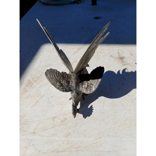 2 Coqs en Métal Argenté