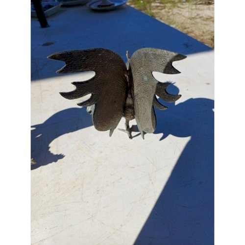 2 Coqs en Métal Argenté