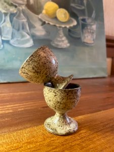 2 coquetiers en grès vintage