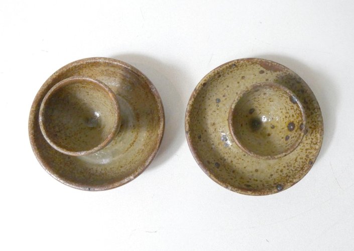 2 coquetiers en grès vintage