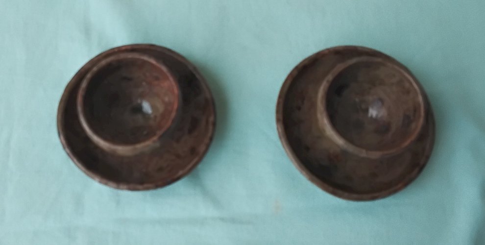 2 coquetiers en grès