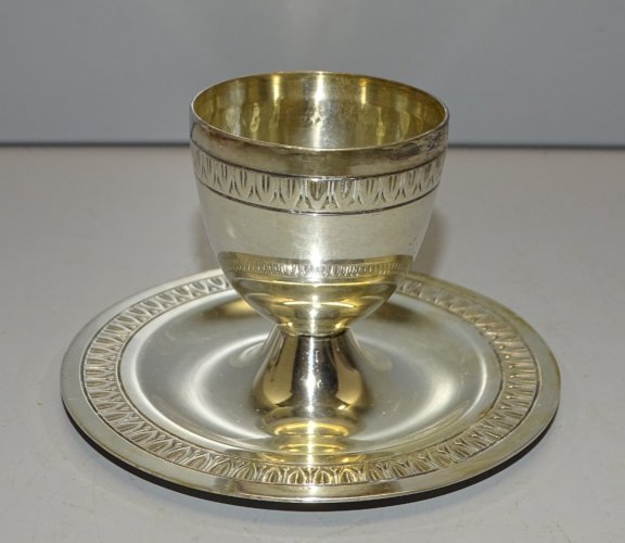 -2 COQUETIERS METAL Argenté sans marque et UN ROND DE SERVIETTE CHRISTOFLE   D