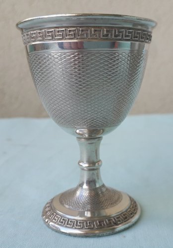 2 coquetiers métal argenté