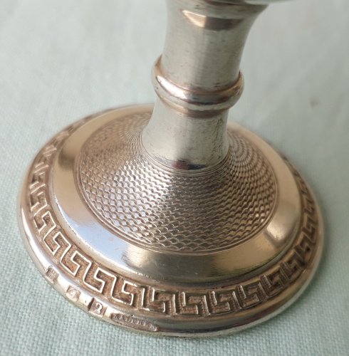 2 coquetiers métal argenté