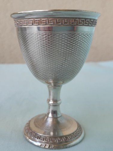 2 coquetiers métal argenté