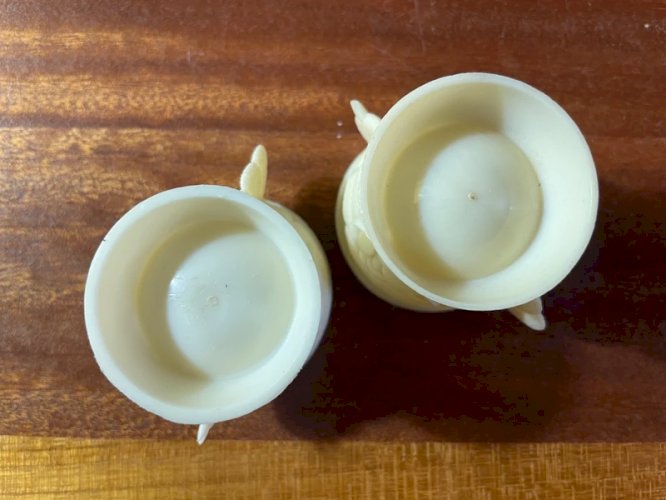 2 coquetiers poules vintage