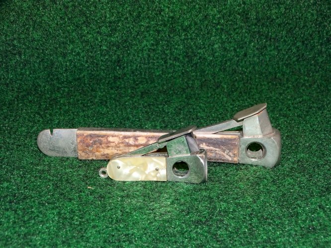 -2 COUPES CIGARES 1 PLAQUETTES BOIS DE CERF LE + Petit PFEILRING SOLINGEN   D