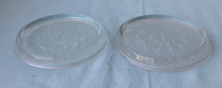 2 glass coasters