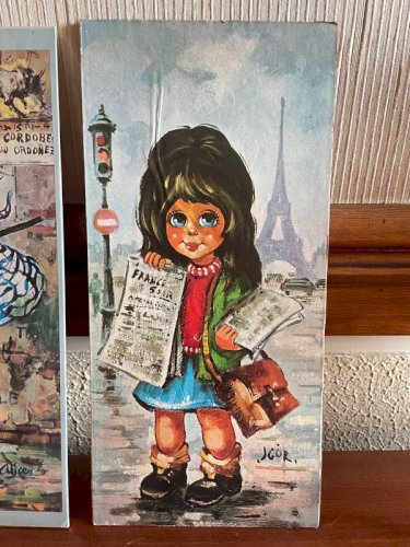 2 encadrements vintage Poulbots Paris