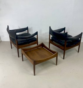 2 fauteuils et table basse Modus par Kristian Vedel pour Søren Willadsen