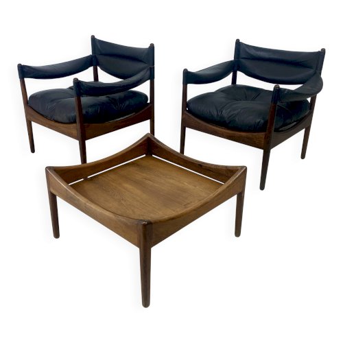 2 fauteuils et table basse Modus par Kristian Vedel pour Søren Willadsen