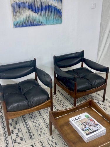 2 fauteuils et table basse Modus par Kristian Vedel pour Søren Willadsen