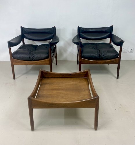 2 fauteuils et table basse Modus par Kristian Vedel pour Søren Willadsen